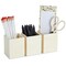 3 Pieces Unfinished Wood Pencil Holder Cups for Office - Pen Accessories Organizer and Storage for Classroom Desk (3 in)